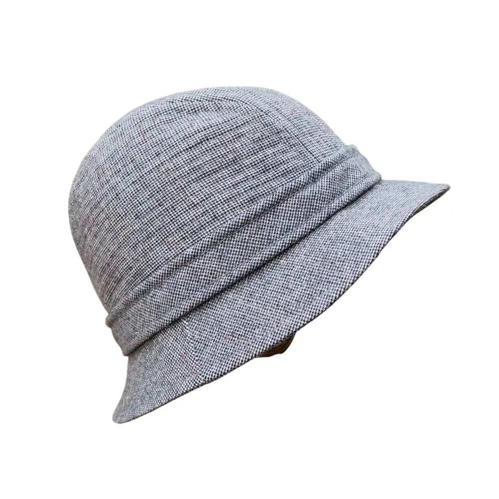 Vintage Black Tweed Cloche Bucket Hat L Quiet Luxury Equestrian Dark Academia - Picture 5 of 10